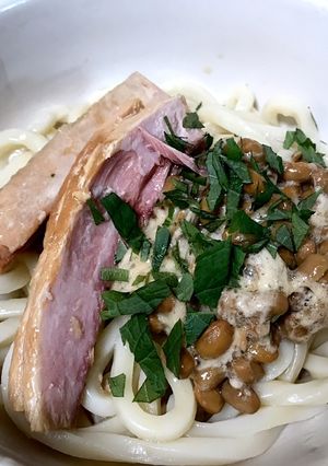 簡単過ぎ!納豆とツナの混ぜうどん-レシピのメイン写真