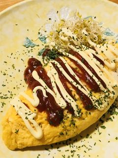ぽっちゃりプレーンオムレツ☆卵2個+白身-レシピのメイン写真
