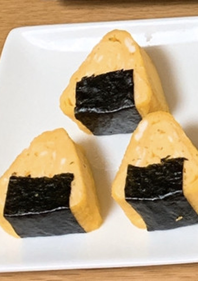 可愛い三角おにぎりの厚焼き玉子-レシピのメイン写真