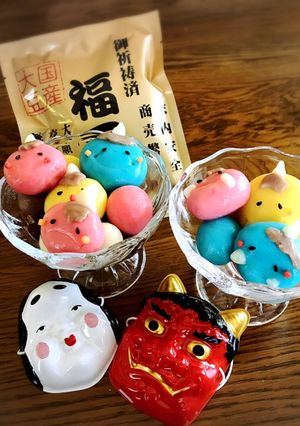 白玉団子 節分 鬼-レシピのメイン写真