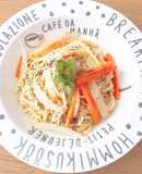 味付け簡単！梅とゆかりのさっぱりパスタ