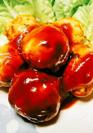 お弁当に！鶏団子のケチャップソース♪-レシピのメイン写真