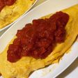 トマトソースのオムライス(*´ `)