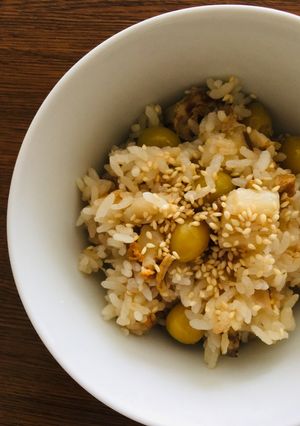 ベビーホタテのバター香る炊き込みご飯-レシピのメイン写真