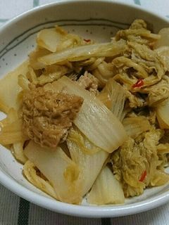 白菜と油揚げのピリ辛煮-レシピのメイン写真