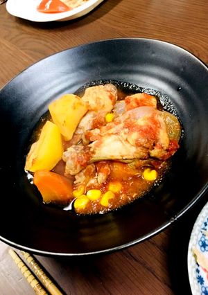 スロークッカーで作るトマトチキン煮込み-レシピのメイン写真