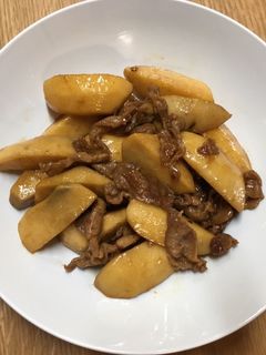 里芋と豚バラ肉の炒め煮-レシピのメイン写真