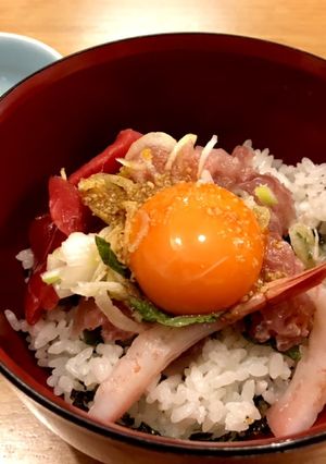 マグロたたき なめろう風丼 後でお楽しみ-レシピのメイン写真