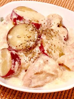 とろとろ♡さつまいもと鶏肉のクリーム煮-レシピのメイン写真