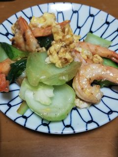 海老とチンゲン菜と卵のとろみ炒め-レシピのメイン写真