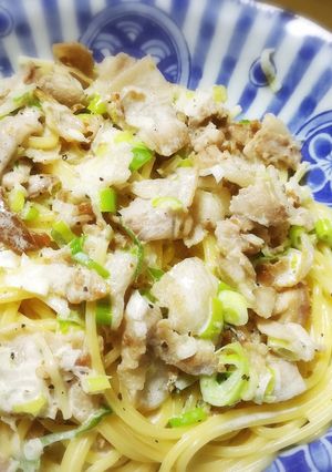簡単☆美味☆豚バラとねぎのクリームパスタ-レシピのメイン写真