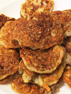 【離乳食・幼児食】白菜と挽肉のお好み焼き-レシピのメイン写真