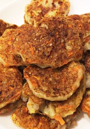 【離乳食・幼児食】白菜と挽肉のお好み焼き-レシピのメイン写真