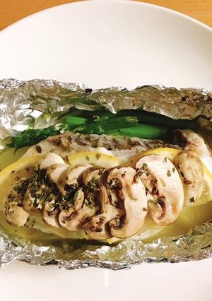 白身魚のハーブホイル焼き-レシピのメイン写真