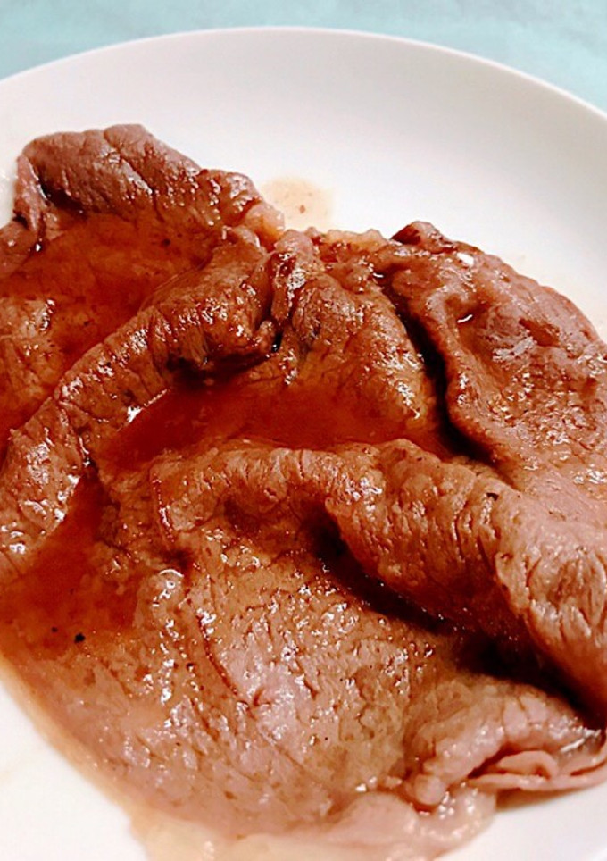 すき焼き風！薄切り牛肉の1枚焼き-レシピのメイン写真