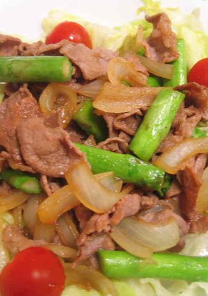 10分完成！アスパラと牛肉の炒め物-レシピのメイン写真