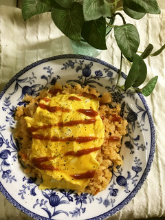 炊飯器でケチャップライス→オムライス-レシピのメイン写真