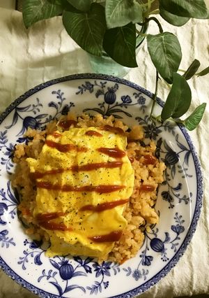 炊飯器でケチャップライス→オムライス-レシピのメイン写真