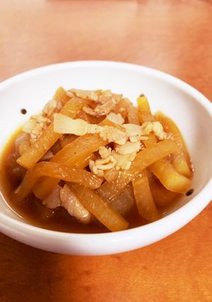大根と豚肉のピリ甘辛炒め♪-レシピのメイン写真