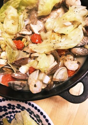 干物で野菜たっぷり味付簡単アクアパッツァ-レシピのメイン写真