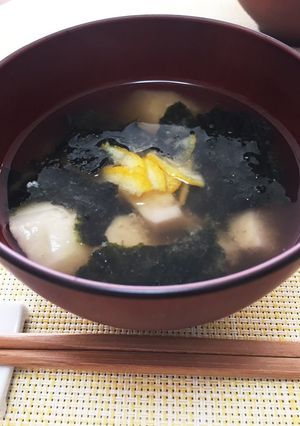 里芋と海苔のお味噌汁☆仕上げは柚子香りで-レシピのメイン写真
