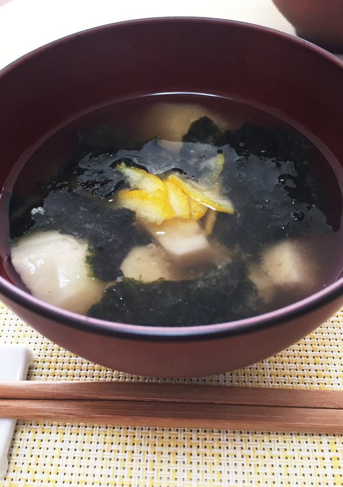 里芋と海苔のお味噌汁☆仕上げは柚子香りで-レシピのメイン写真
