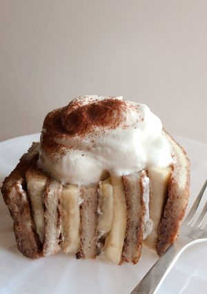 食パンで作る簡単チョコバナナケーキ-レシピのメイン写真