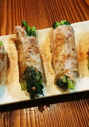 菜の花の豚肉巻き(低糖質)-レシピのメイン写真