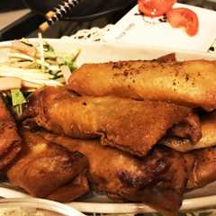 รูปของ 焼きビーフン入り春巻き