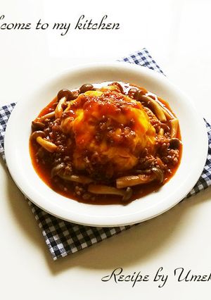 とろとろ煮込みハンバーグ風オムライス-レシピのメイン写真