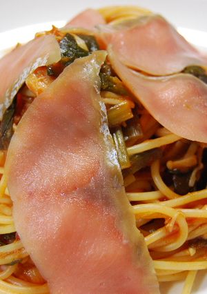 わけぎとスモークサーモンのトマトパスタ-レシピのメイン写真