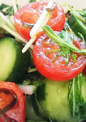 水菜と塩昆布のサラダ-レシピのメイン写真