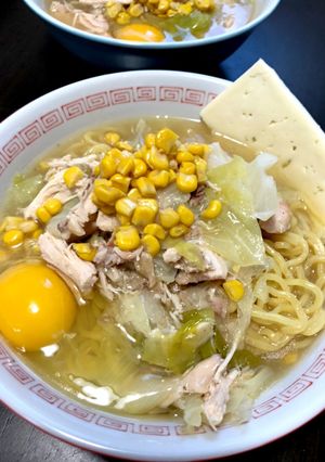 コストコロティサリーチキンの簡単ラーメン-レシピのメイン写真