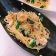 ほうれん草とナスベーコンの和風パスタ★