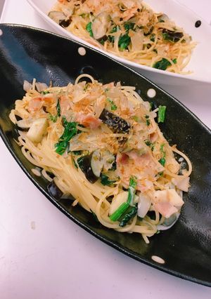 ほうれん草とナスベーコンの和風パスタ★-レシピのメイン写真