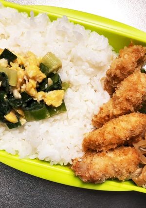 旦那弁当246♡鶏むねマヨカツ弁当！-レシピのメイン写真