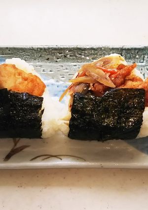 唐揚げおにぎり♪-レシピのメイン写真