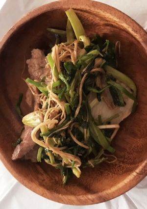 せりのからし酢醤油炒め-レシピのメイン写真