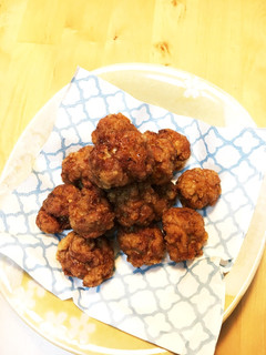豚こまで簡単!丸めてボール竜田揚げ♫-レシピのメイン写真