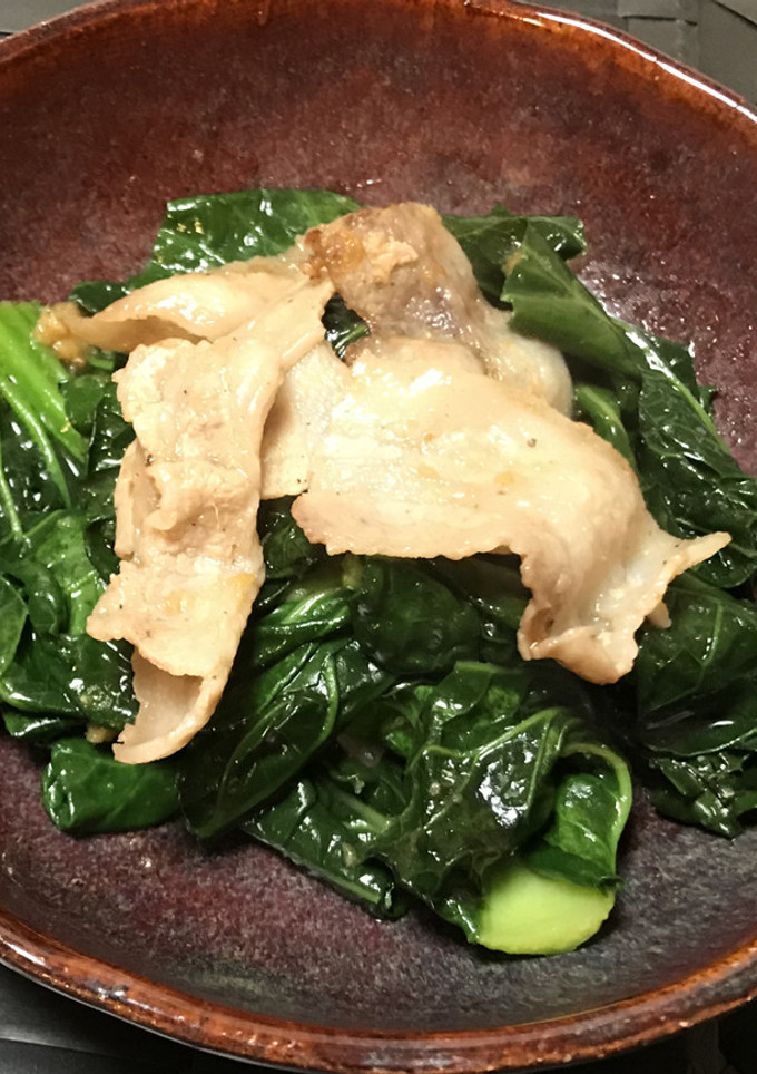 豚肉とターツァイの生姜炒め-レシピのメイン写真