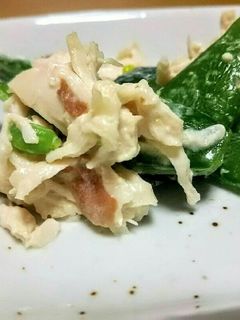 笹身とスナップえんどうの梅マヨネーズ和え-レシピのメイン写真