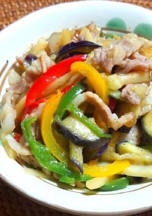 電子レンジで✿茄子椒肉絲（ナスジャオ）-レシピのメイン写真