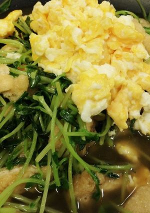 貴女風味で簡単豆苗&揚げ煮❤️ゆりさん風-レシピのメイン写真