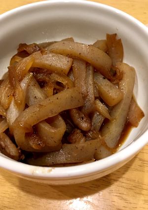 牛脂とコンニャクの炒め物-レシピのメイン写真
