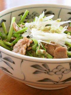 豚こま切れ肉とセリのわさび醤油和え-レシピのメイン写真