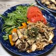 鶏むね肉&キノコ炒めのサラダ☆