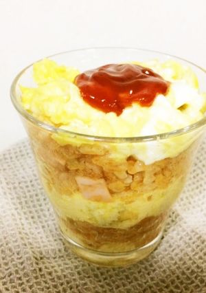 ケーキのようなミルフィーユオムライス-レシピのメイン写真