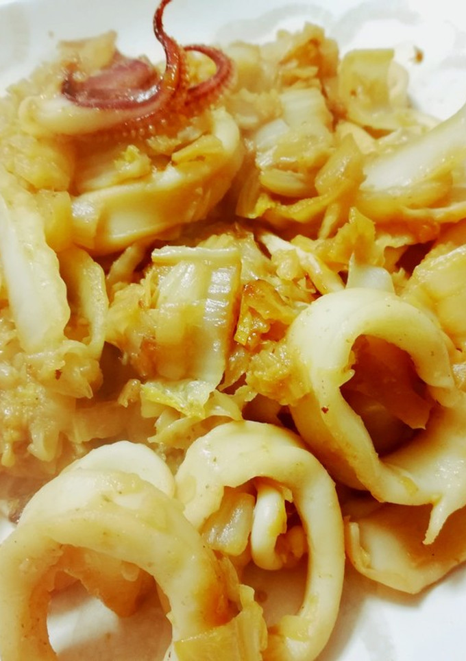 今が旬！いかと白菜のニンニク醤油炒め-レシピのメイン写真