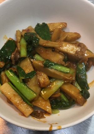 豚バラ肉とさつまいもの麻辣炒め-レシピのメイン写真