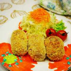 รูปของ かぼちゃの焼きコロッケ
